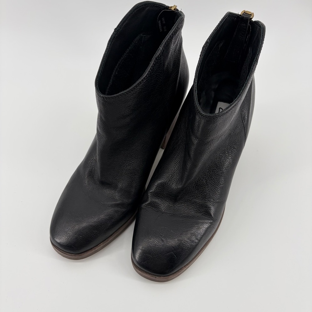 Clark's Women's Black Leather Lora‎ Lana Ankle Boots With Heel Size 8
